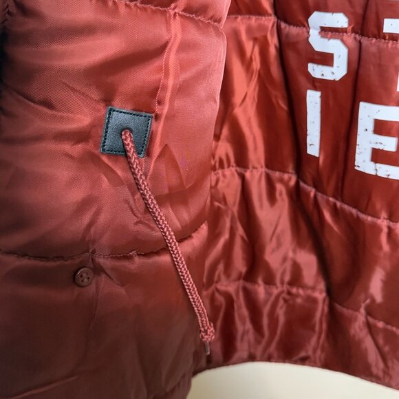 Alpha Industries Altitude Parka Jacket Red sz XS women’s - Picture 11 of 12